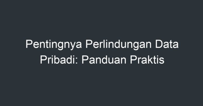 Pentingnya Perlindungan Data Pribadi: Panduan Praktis - Artikel Pendidikan